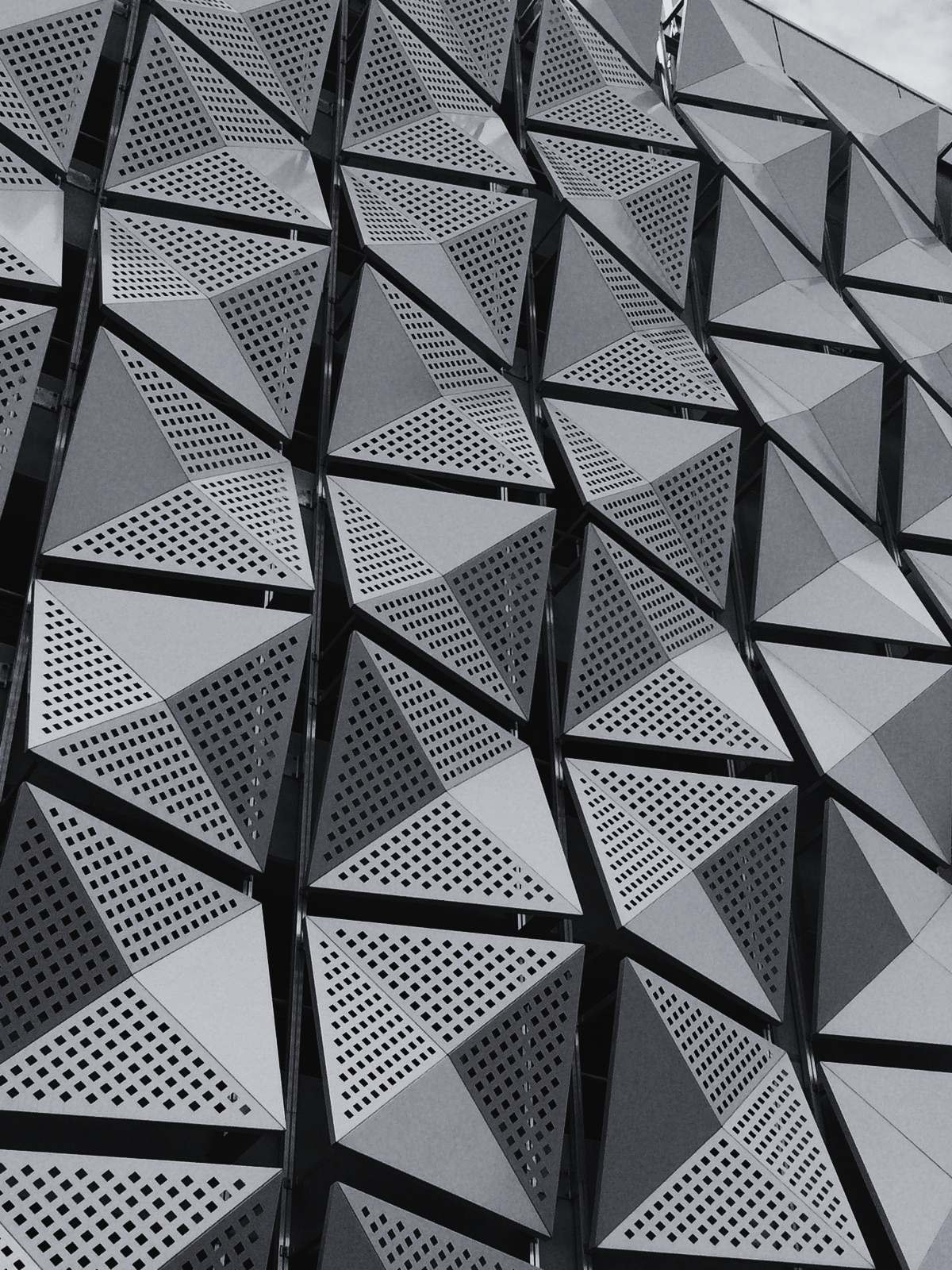 Parametric perforated metal facade